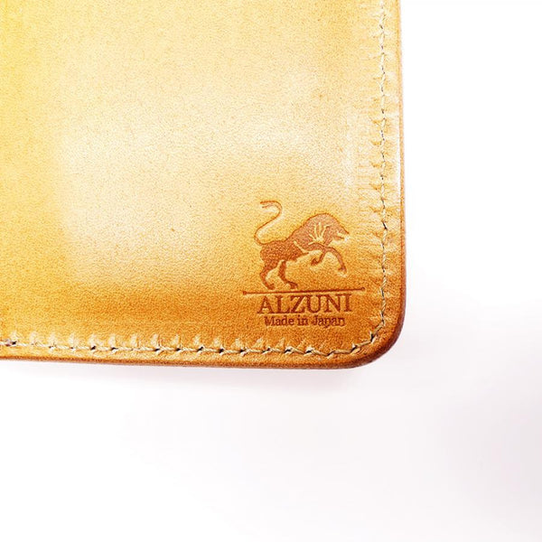 ハーフ財布 両面カード アウトジッパー ナチュラルオーク