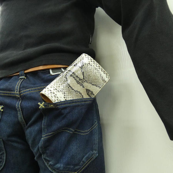 ハーフ財布 L字コイン パイソン