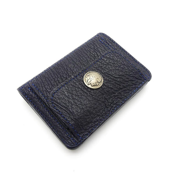 ハーフ財布 両面カード アウトポケット シャーク