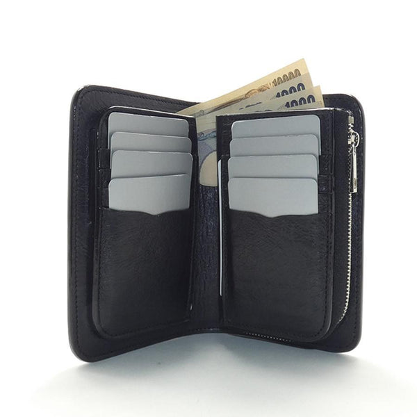 ハーフ財布 L字コイン 銀擦りエイ スター