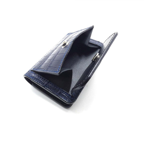 ハーフ財布 両面カード アウトポケット ナイルクロコ