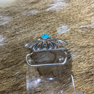 40ｍｍバックル（ターコイズ柄NO1）