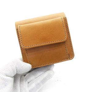 ミニマム財布両面カード アウトポケット　サドル