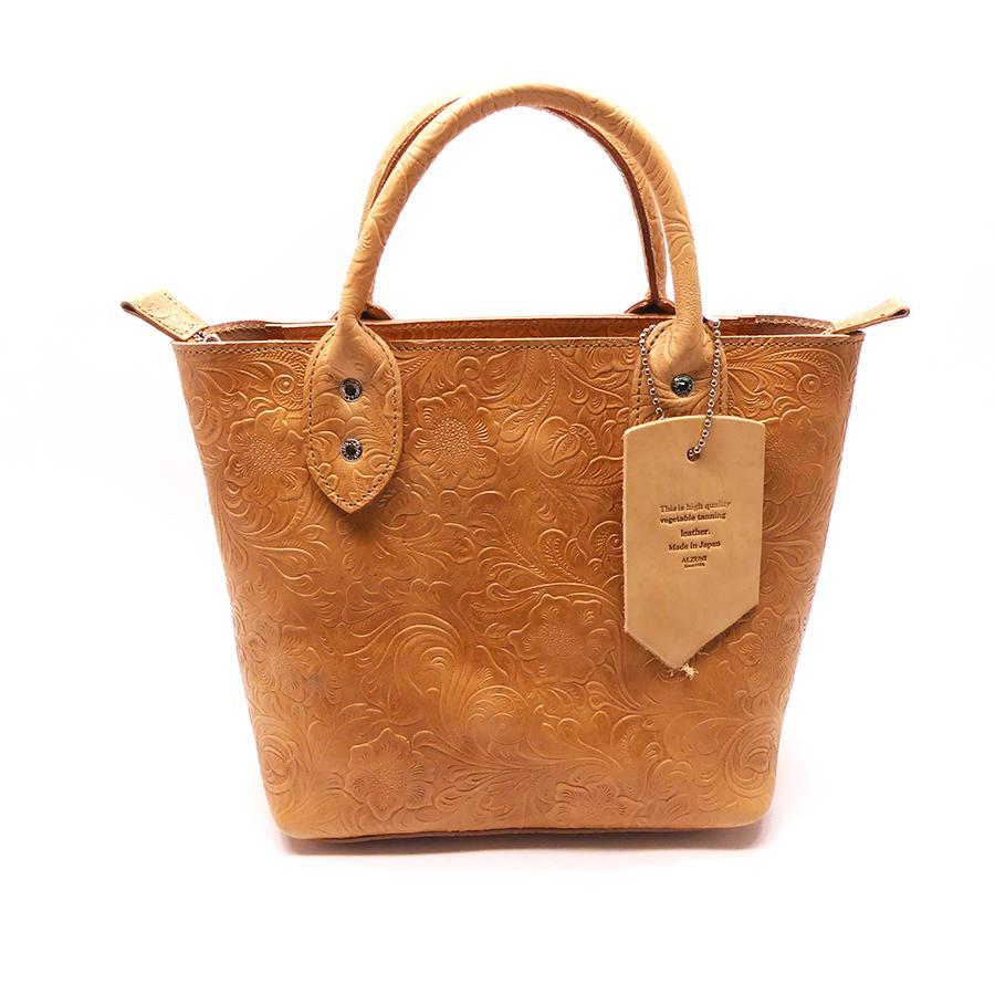 ミニトートバッグ フラワーエンボス