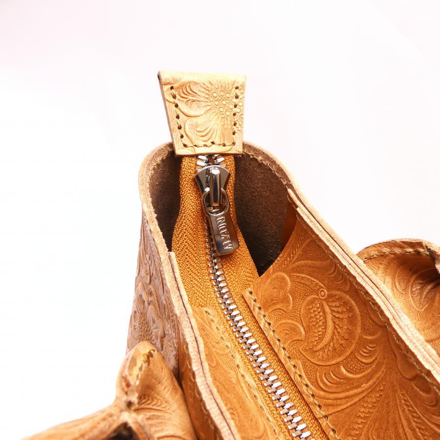 ミニトートバッグ フラワーエンボス