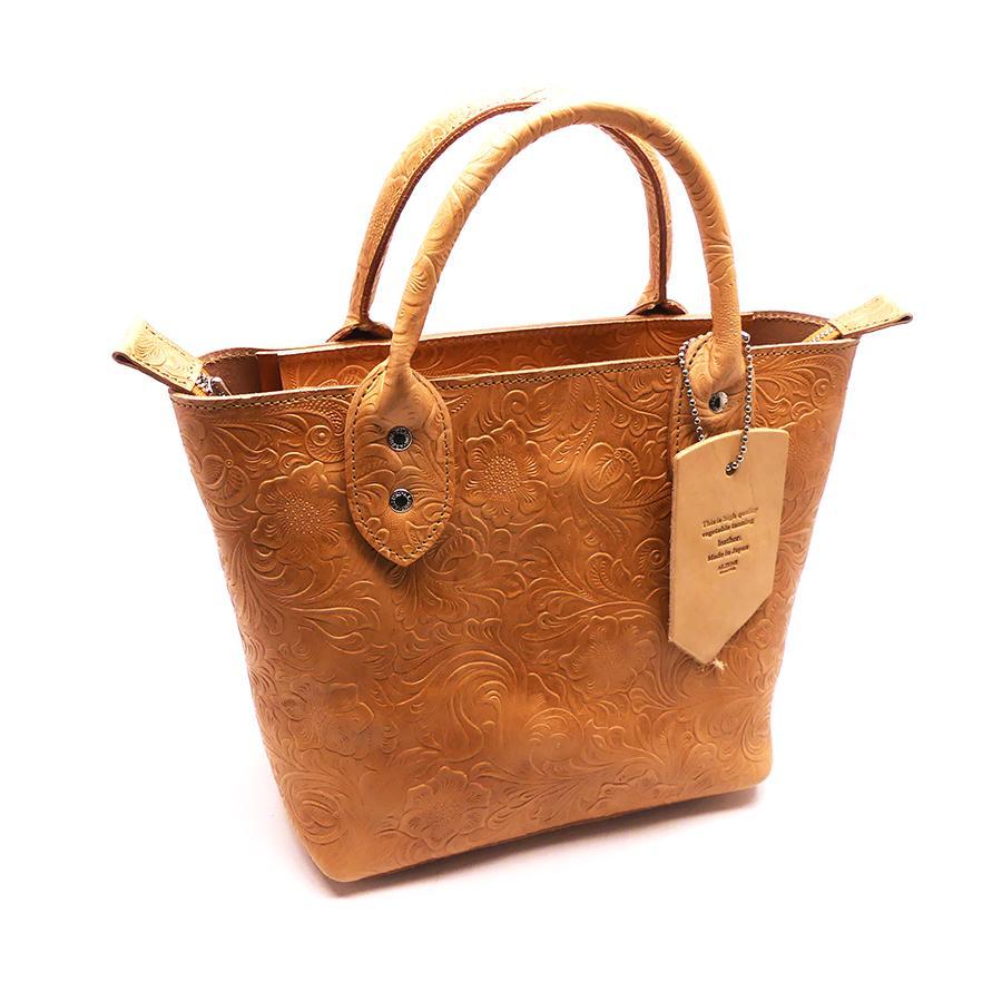 ミニトートバッグ フラワーエンボス