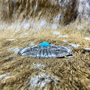 40ｍｍバックル（ターコイズ柄NO1）