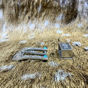 40ｍｍ2点美錠（ターコイズ柄）