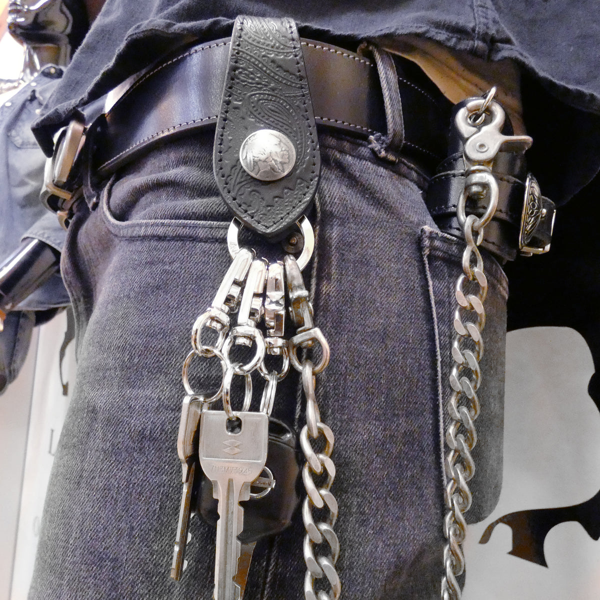 1467タイプ　貼り合わせキーホルダー　ペイズリー