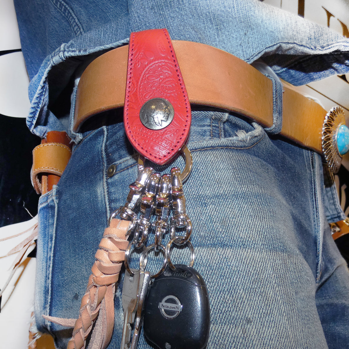 1467タイプ　貼り合わせキーホルダー　ペイズリー