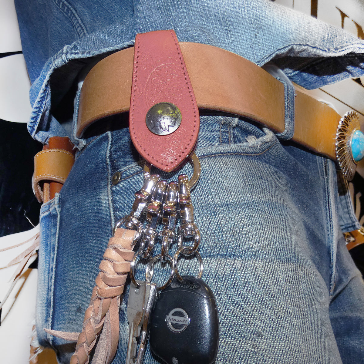 1467タイプ　貼り合わせキーホルダー　ペイズリー