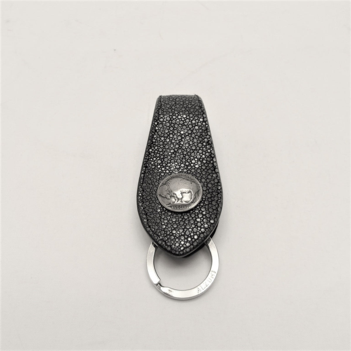 1467タイプ　貼り合わせキーホルダー　銀擦りエイ