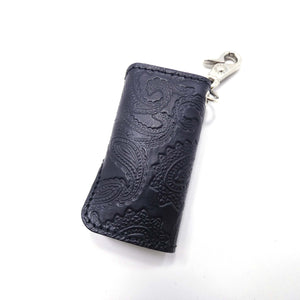 ベロ付4連キーケース ペイズリー