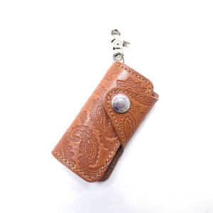 ベロ付4連キーケース ペイズリー