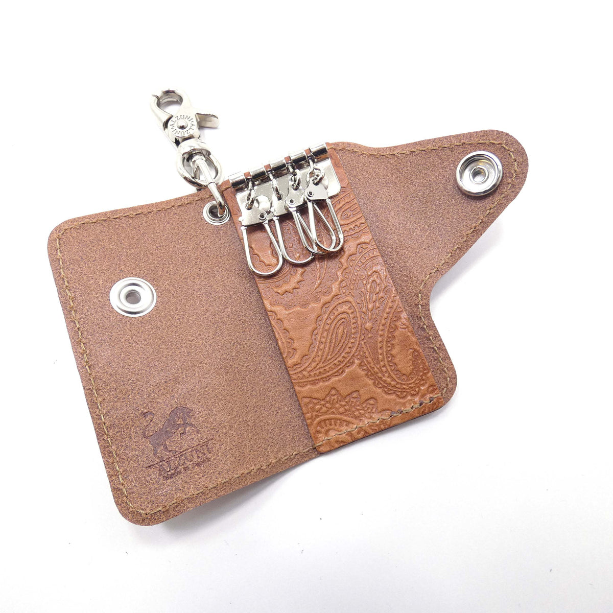 ベロ付4連キーケース ペイズリー