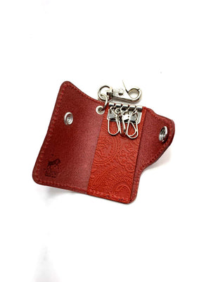 ベロ付4連キーケース ペイズリー