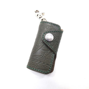 ベロ付4連キーケース ペイズリー