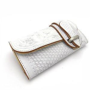 527タイプ　メキシコクラフト　19033・花バスケット＜熟成革＞