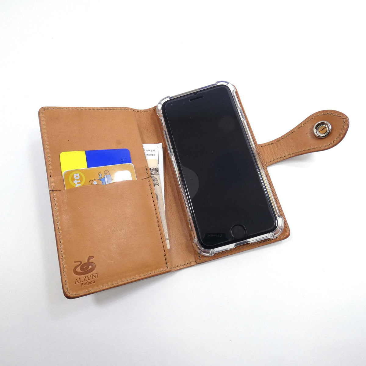 手帳型スマホカバー　パイソン　Mサイズ