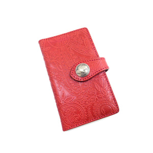 手帳型スマホカバー　ペイズリー　Mサイズ