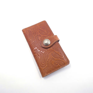 手帳スマホカバー　ペイズリー　Lサイズ