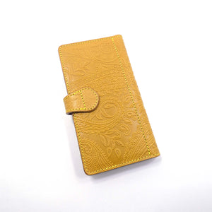 手帳スマホカバー　ペイズリー　Lサイズ