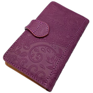 手帳スマホカバー　ペイズリー　Lサイズ