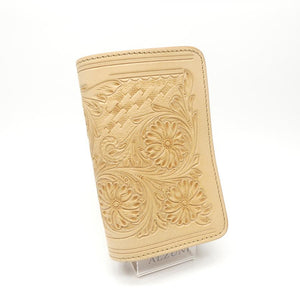 8110 ハーフ財布L字コイン カービング