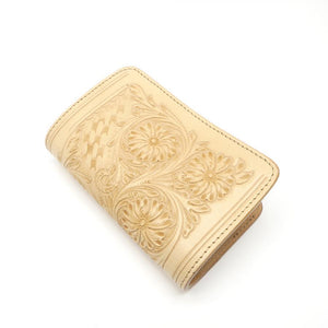 8110 ハーフ財布L字コイン カービング