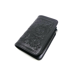 8110 ハーフ財布L字コイン カービング