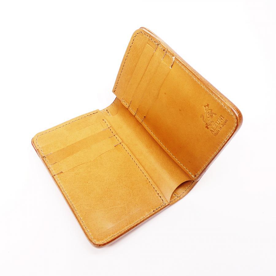 ハーフ財布 両面カード アウトジッパー サドル