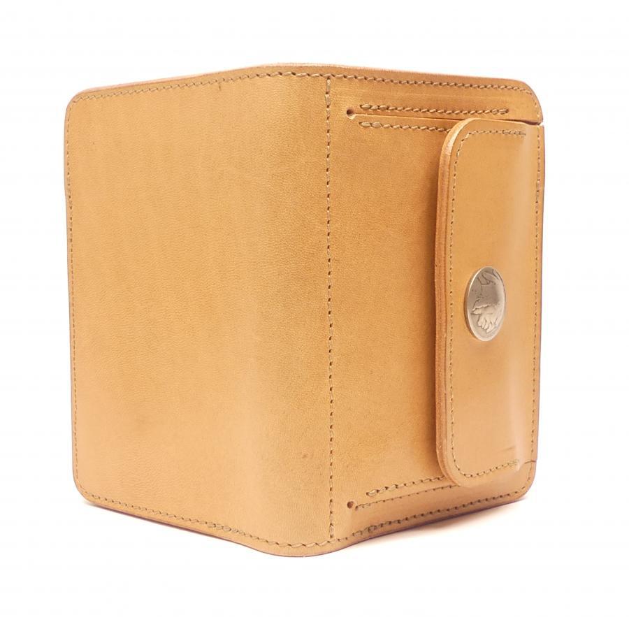 ハーフ財布 両面カード アウトポケット サドル