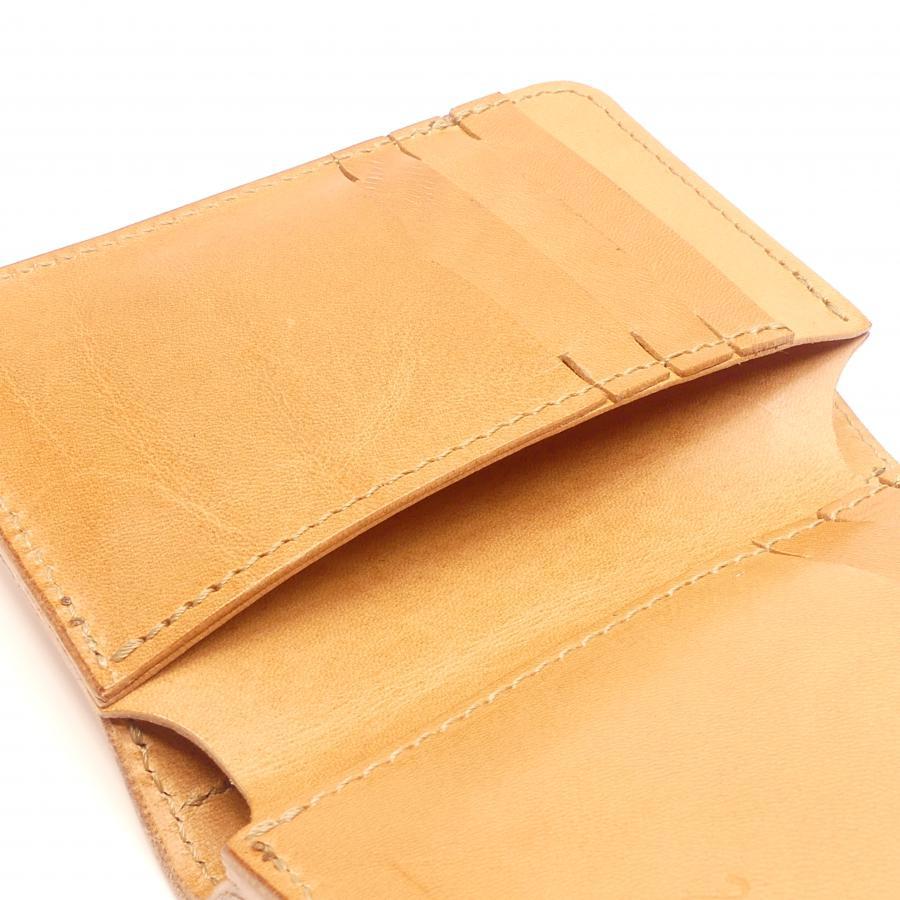 ハーフ財布 両面カード アウトポケット サドル