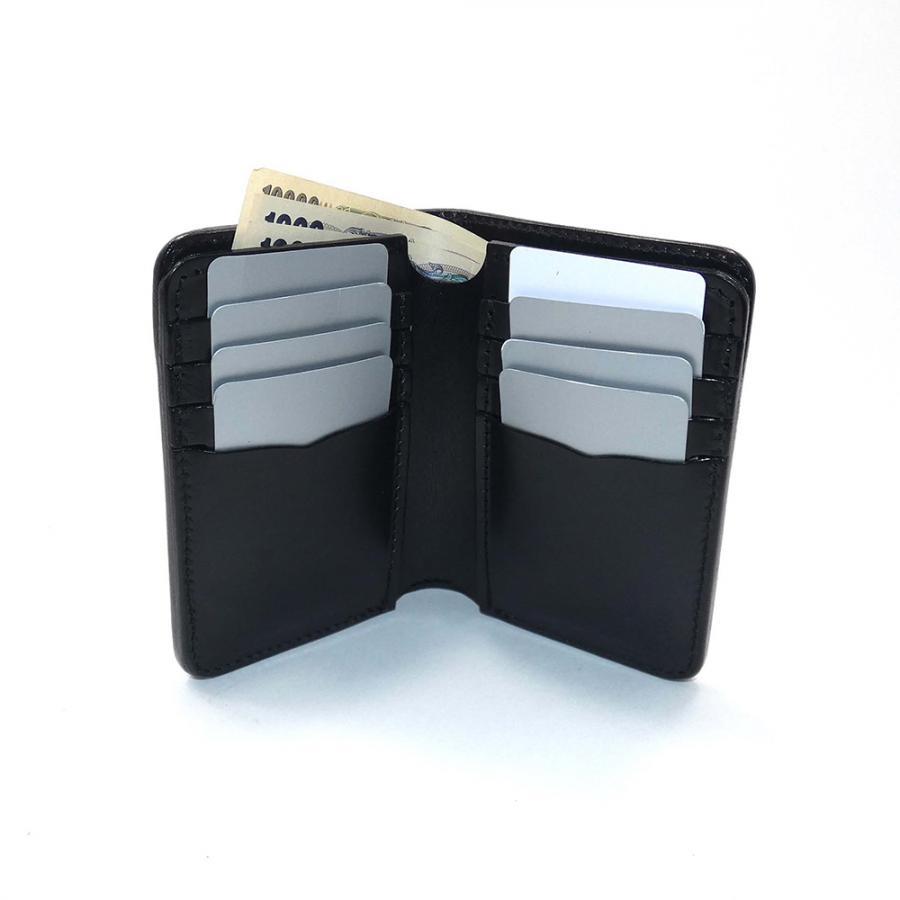 ハーフ財布 両面カード アウトジッパー インディ