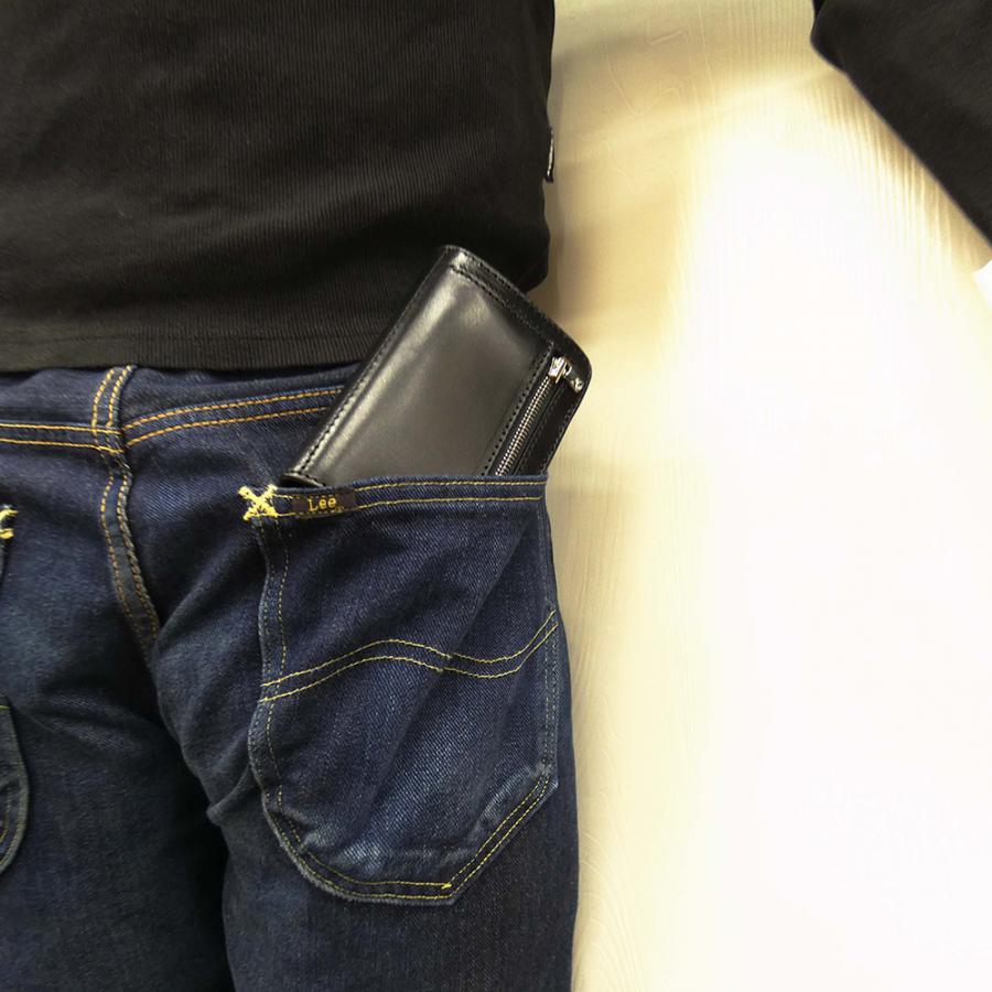 ハーフ財布 両面カード アウトジッパー インディ