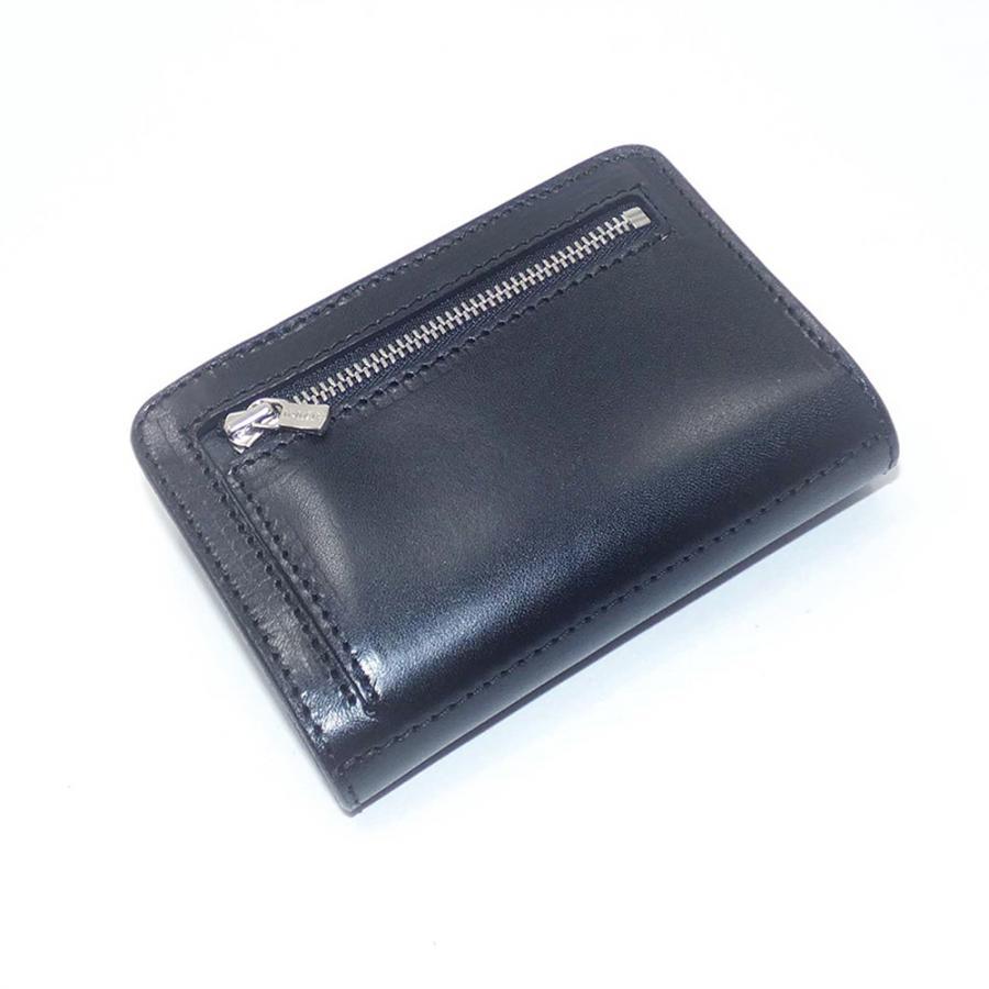 ハーフ財布 両面カード アウトジッパー インディ