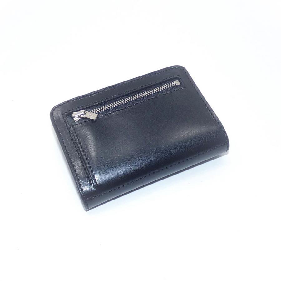 ハーフ財布 両面カード アウトジッパー インディ