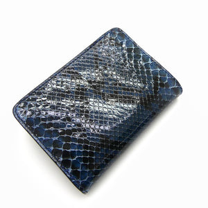 ハーフ財布 両面カード アウトポケット パイソン