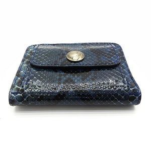 ハーフ財布 両面カード アウトポケット パイソン