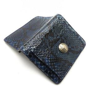 ハーフ財布 両面カード アウトポケット パイソン