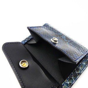 ハーフ財布 両面カード アウトポケット パイソン