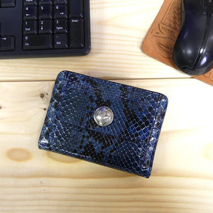 ハーフ財布 両面カード アウトポケット パイソン