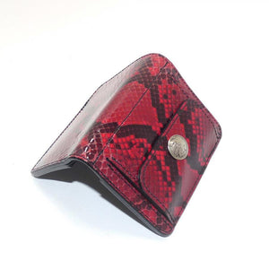 ハーフ財布 両面カード アウトポケット パイソン