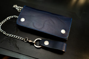 焼印トラッカーウォレット　ロング　ネイビー【限定品】