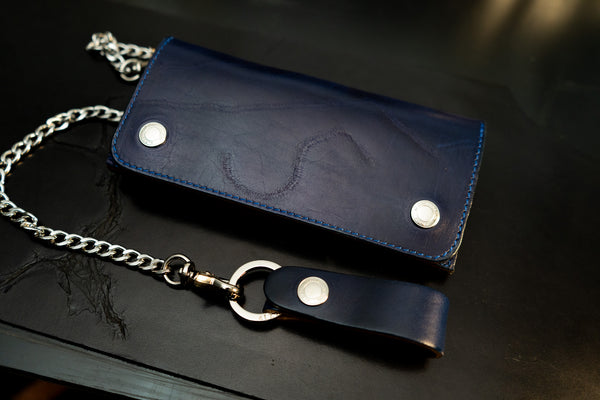 焼印トラッカーウォレット　ロング　ネイビー【限定品】