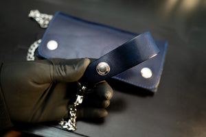 焼印トラッカーウォレット　ロング　ネイビー【限定品】