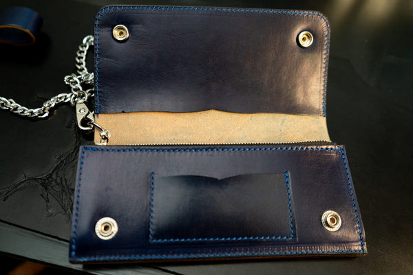 焼印トラッカーウォレット　ロング　ネイビー【限定品】