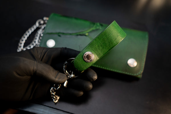 焼印トラッカーウォレット　ロング　グリーン【限定品】