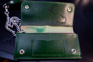 焼印トラッカーウォレット　ロング　グリーン【限定品】