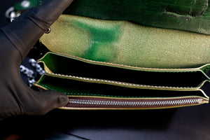 焼印トラッカーウォレット　ロング　グリーン【限定品】